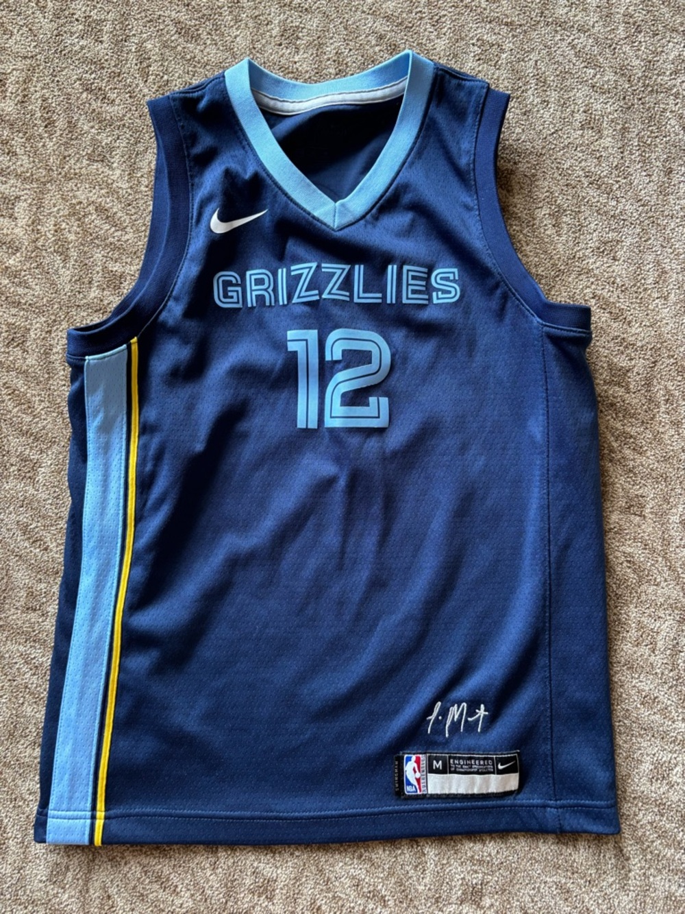 Nike Memphis Grizzlies #12 Navy Basketball Jersey